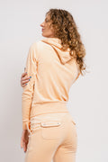 Robertson Classic Velour Zip Hoodie - Beach Sand