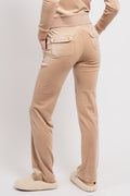 Del Ray Classic Velour Pant Pocket Gold Hw - Caramel