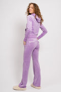 Robertson Classic Velour Zip Hoodie - Sheer Lilac