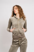 Robertson Classic Velour Zip Hoodie Gold Hw - Vetiver