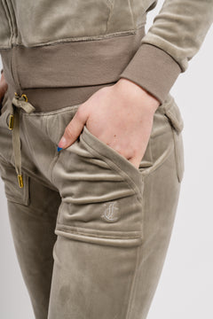 Del Ray Classic Velour Pant Pocket Gold Hw - Vetiver