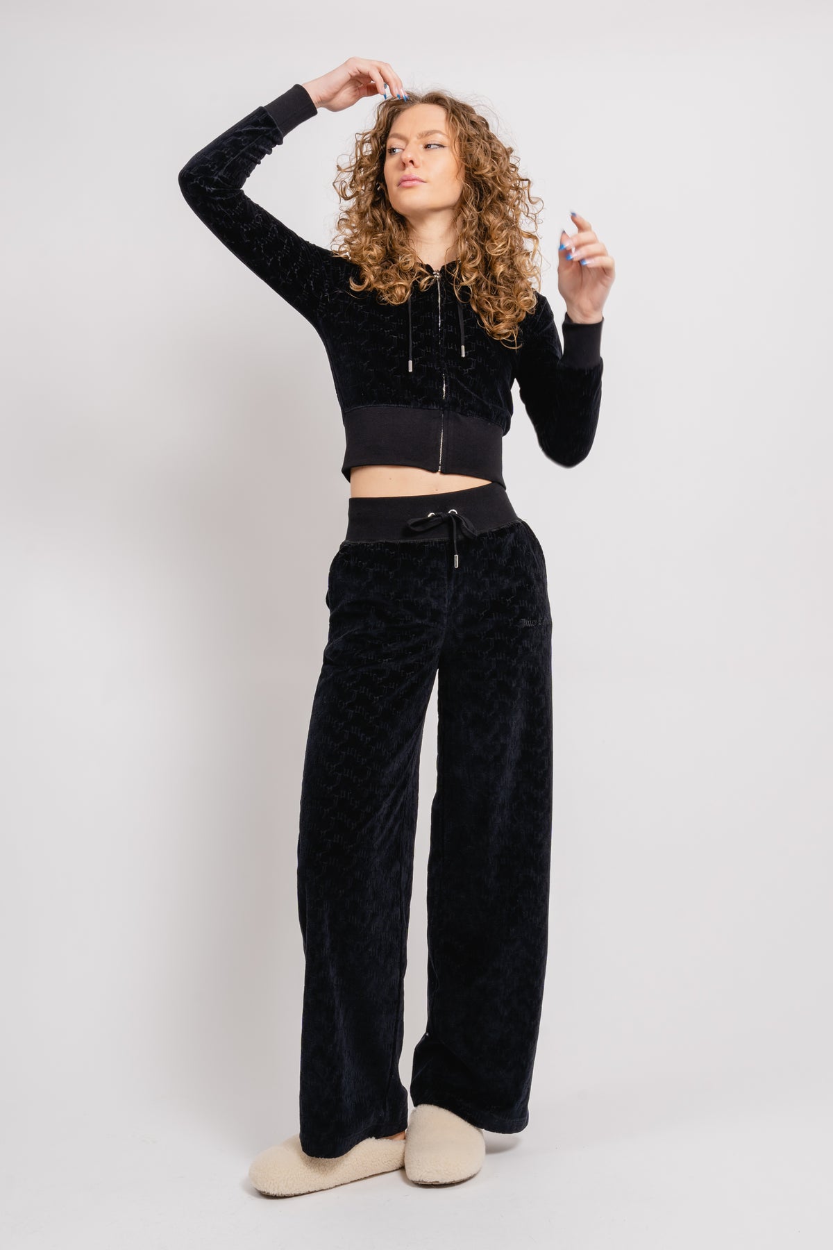 Bexley Monogram Wide Leg - Black