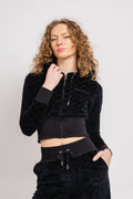Marissa Monogram Hoodie - Black