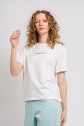 Terina Organic Small Logo Tee - Vit/Svart