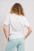 Terina Organic Small Logo Tee - Vit/Svart