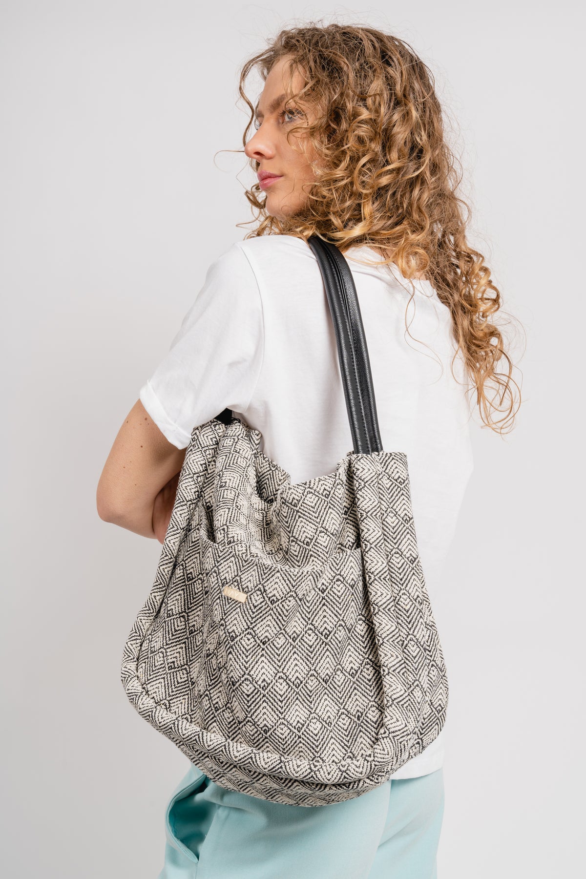 Day Linen Small Shopper - Black