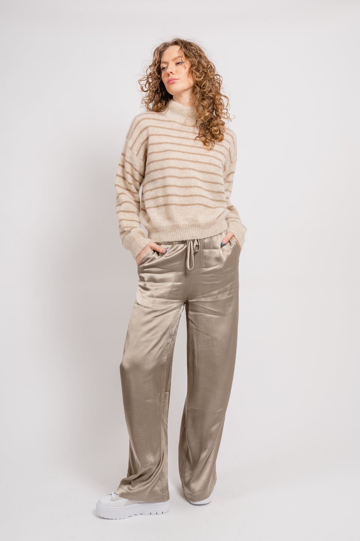 Ciri - Lt Beige Melange/ Brown