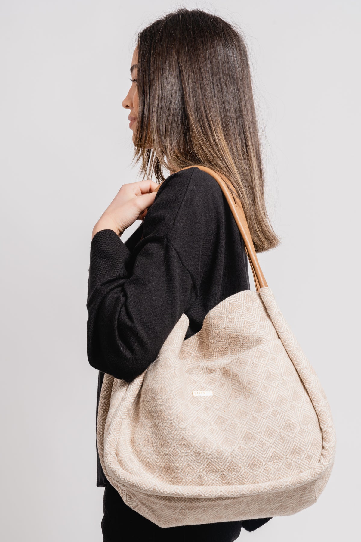 Day Linen Small Shopper - Whitecap Gray