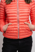 2224U Hooded Down Jacket - Spiced Coral