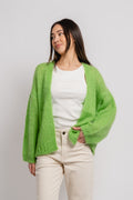 RastinaPW Cardigan - Grass Green