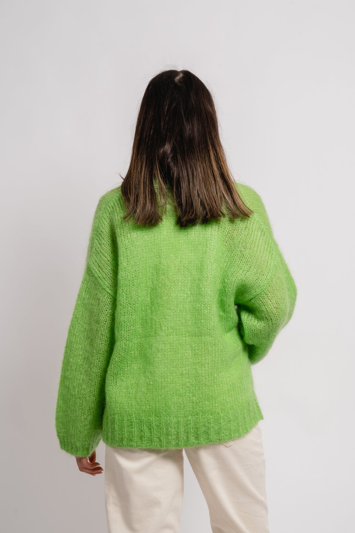 RastinaPW Cardigan - Grass Green