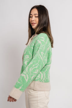 Sissi Ls Knit O-Neck Cardigan - Absinthe Green