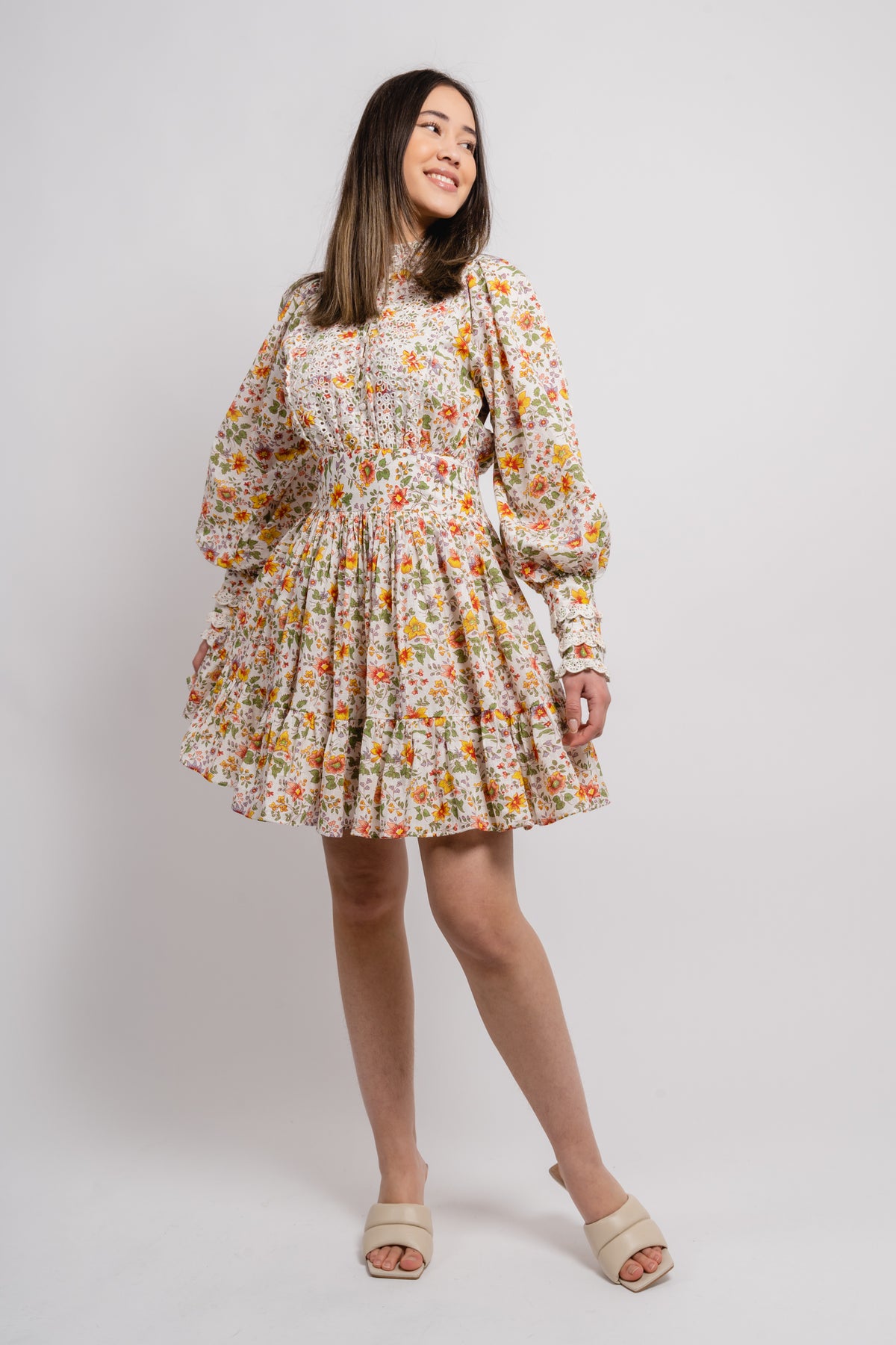 Cotton Slub Mini Dress - Delightful