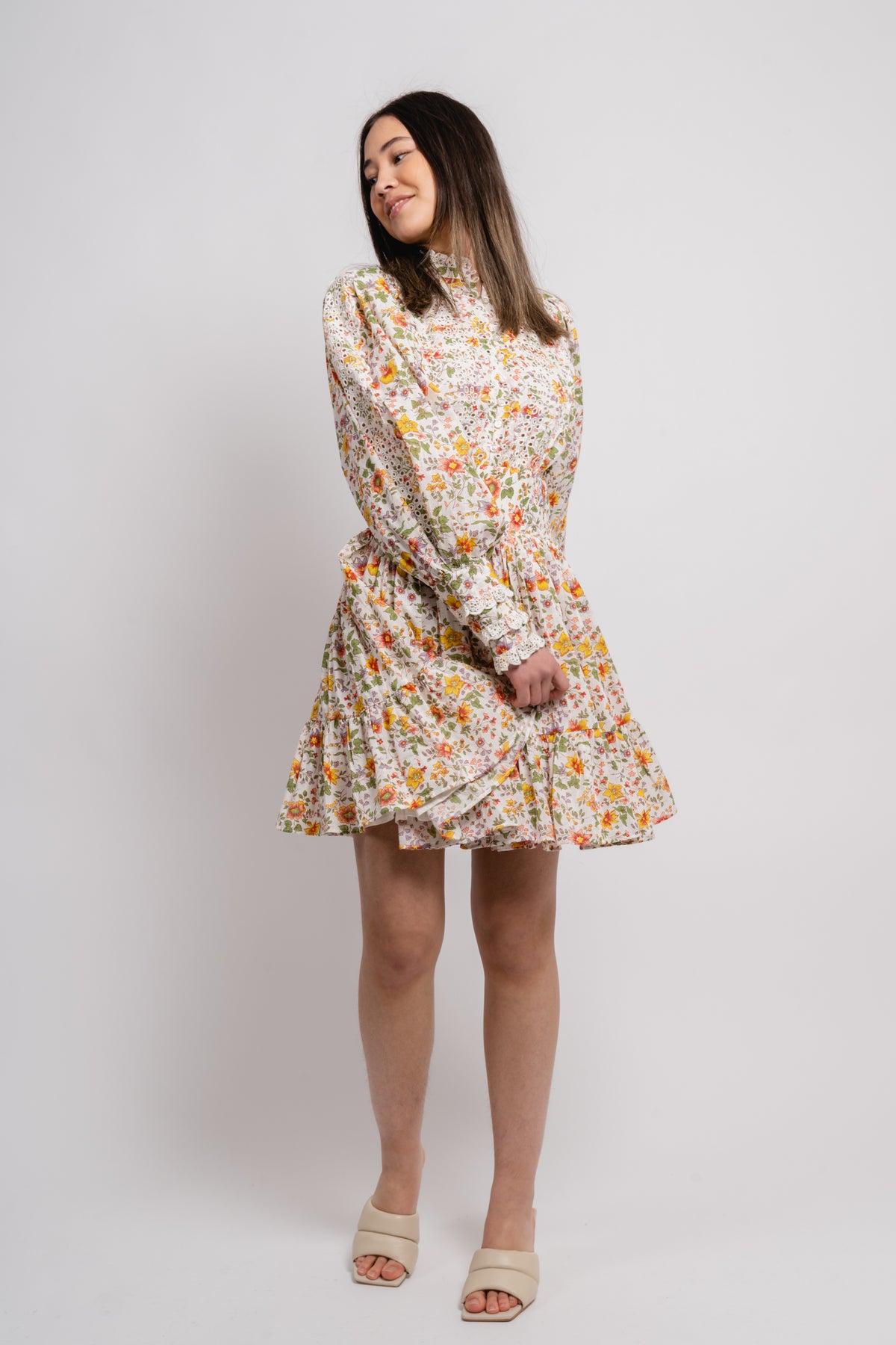 Cotton Slub Mini Dress - Delightful