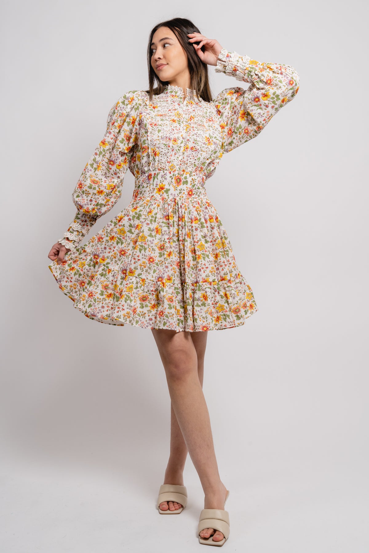 Cotton Slub Mini Dress - Delightful