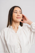 Poplin Bohemian Wide Dress - White