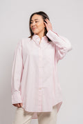 Oversized Fit Luxury Oxford Shirt - Light Pink