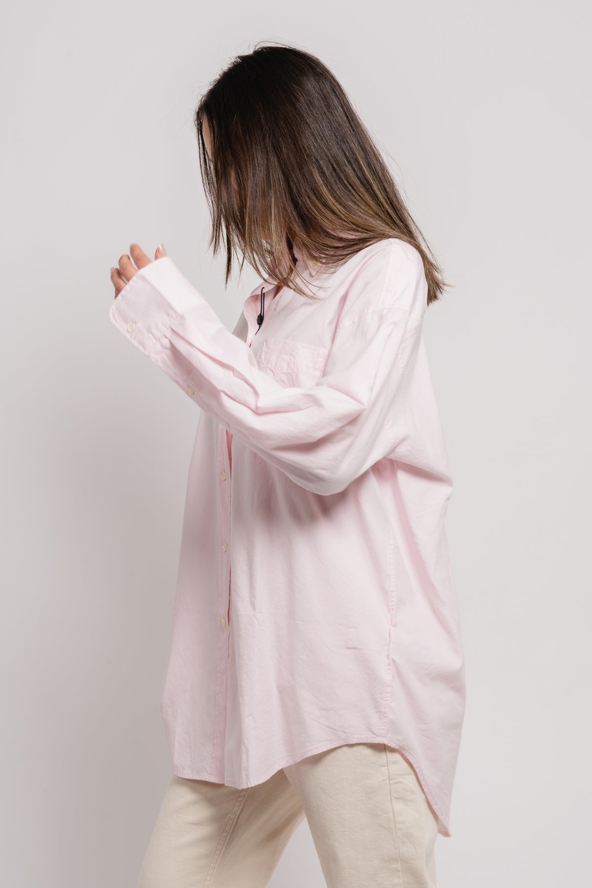 Oversized Fit Luxury Oxford Shirt - Light Pink