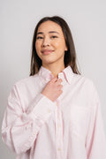 Oversized Fit Luxury Oxford Shirt - Light Pink