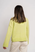 Sia Ls Knit Zipper Cardigan - Sharp Green Melange
