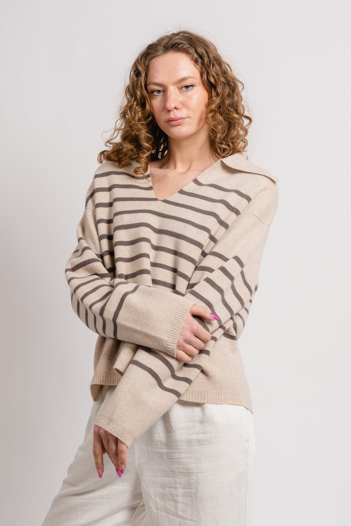 Storm Knit - Barley Stripe