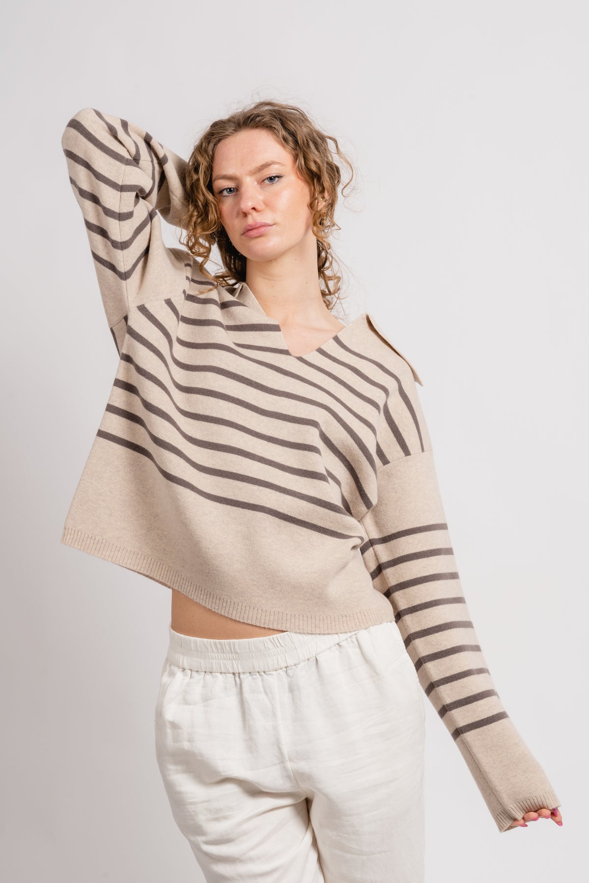 Storm Knit - Barley Stripe