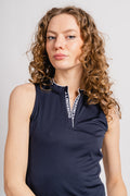Leya Sleeveless Golf Top - Jl Navy