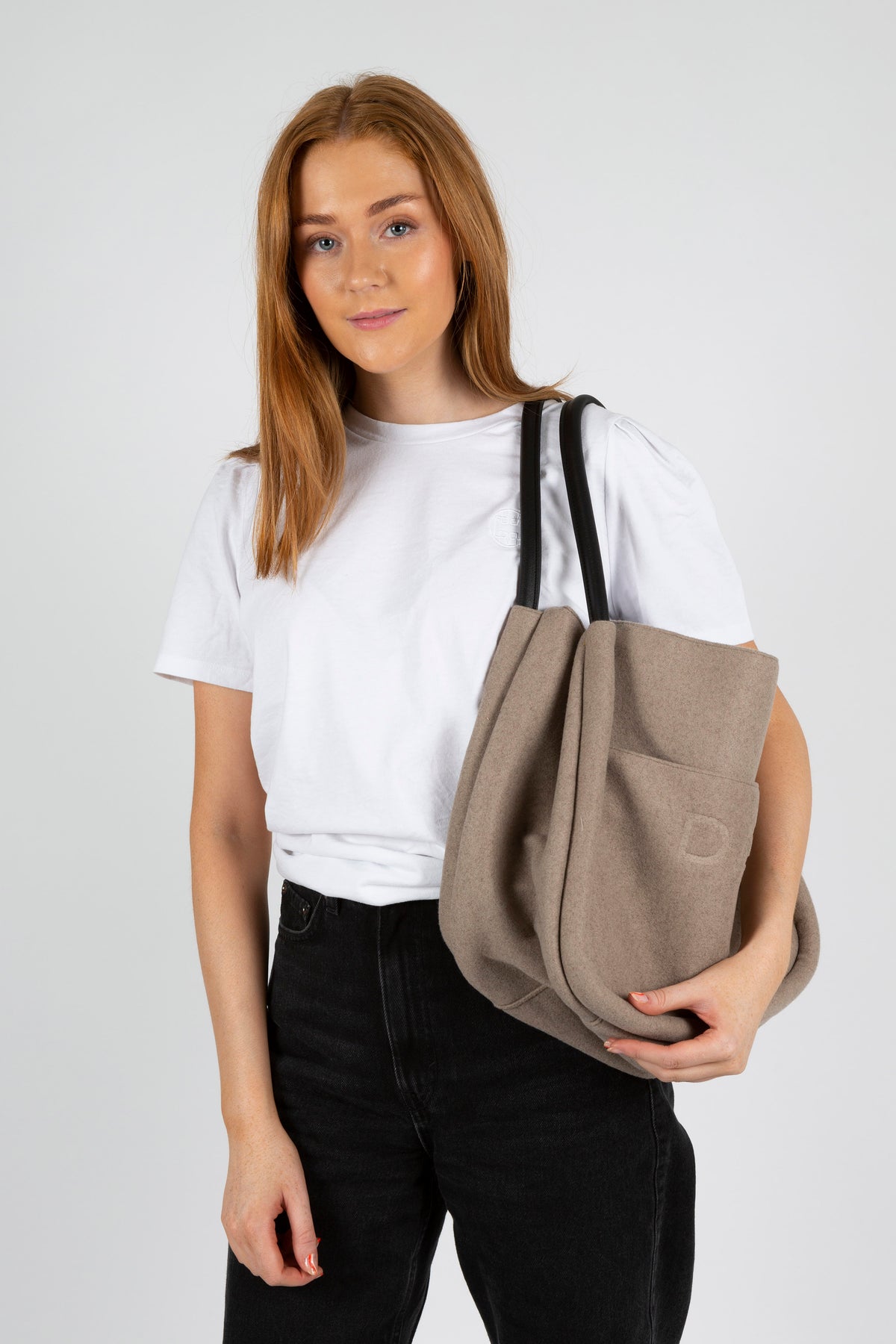 Day Woolen Small Shopper - Taupe Melange