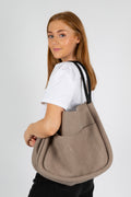Day Woolen Small Shopper - Taupe Melange