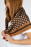 Carrey Silk Scarf - Black