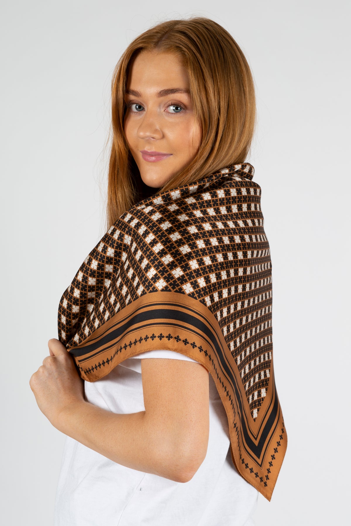 Carrey Silk Scarf - Black