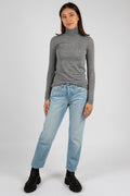 Matima T-Neck Tee - Grey Melange