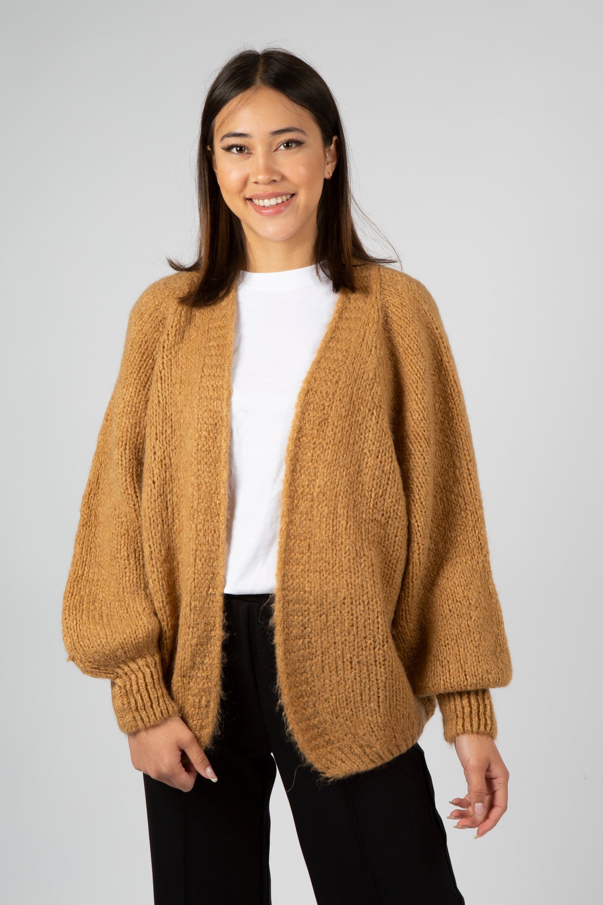 Fora Knit Cardigan - Camel