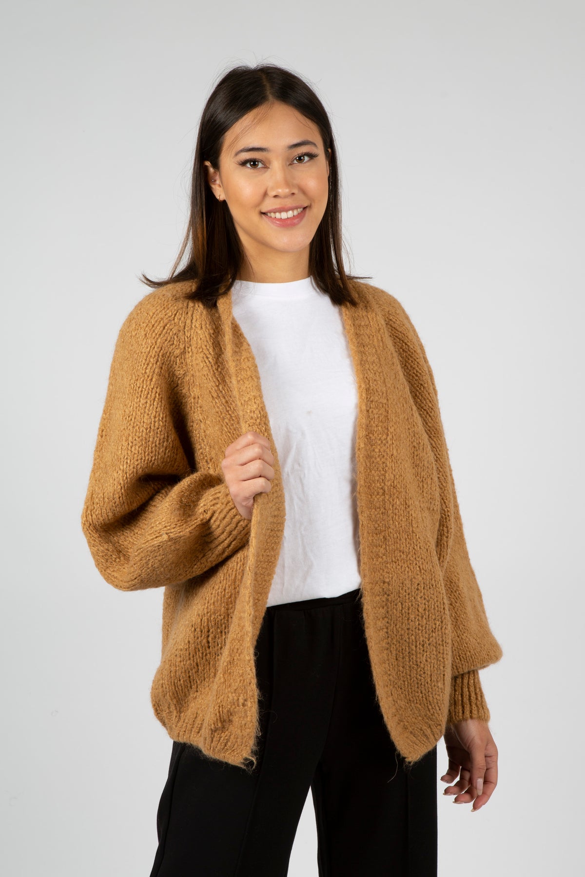 Fora Knit Cardigan - Camel