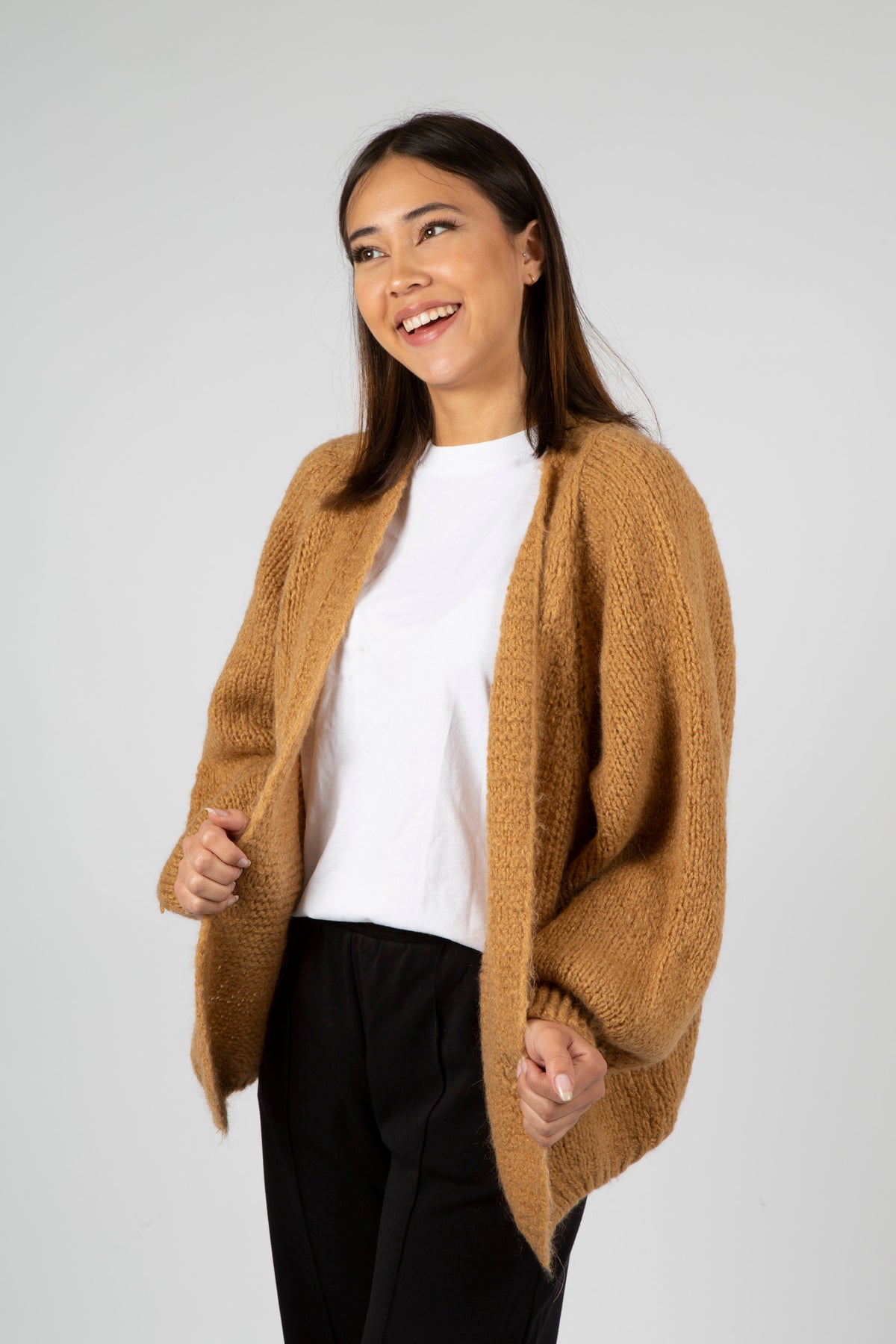 Fora Knit Cardigan - Camel