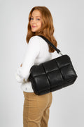 Wanda Faux Leather Clutch Bag - Svart