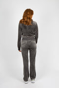 Robertson Classic Velour Zip Hoodie - Top Hat