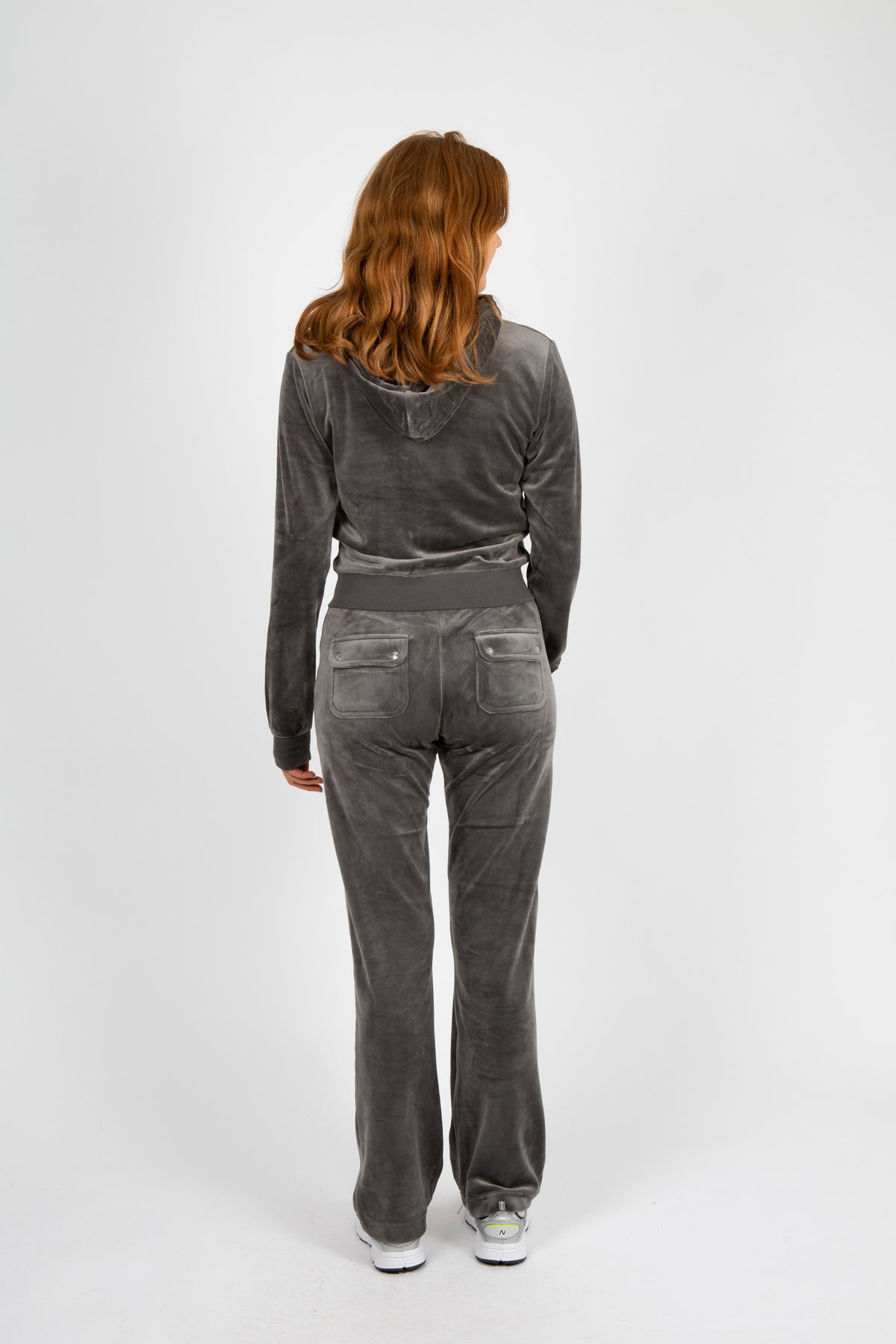 Juicy Couture Del Ray Classic Velour Pant Pocket - Top Hat