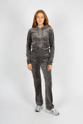 Robertson Classic Velour Zip Hoodie - Top Hat