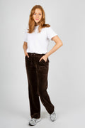Del Ray Classic Velour Pant Pocket - Java