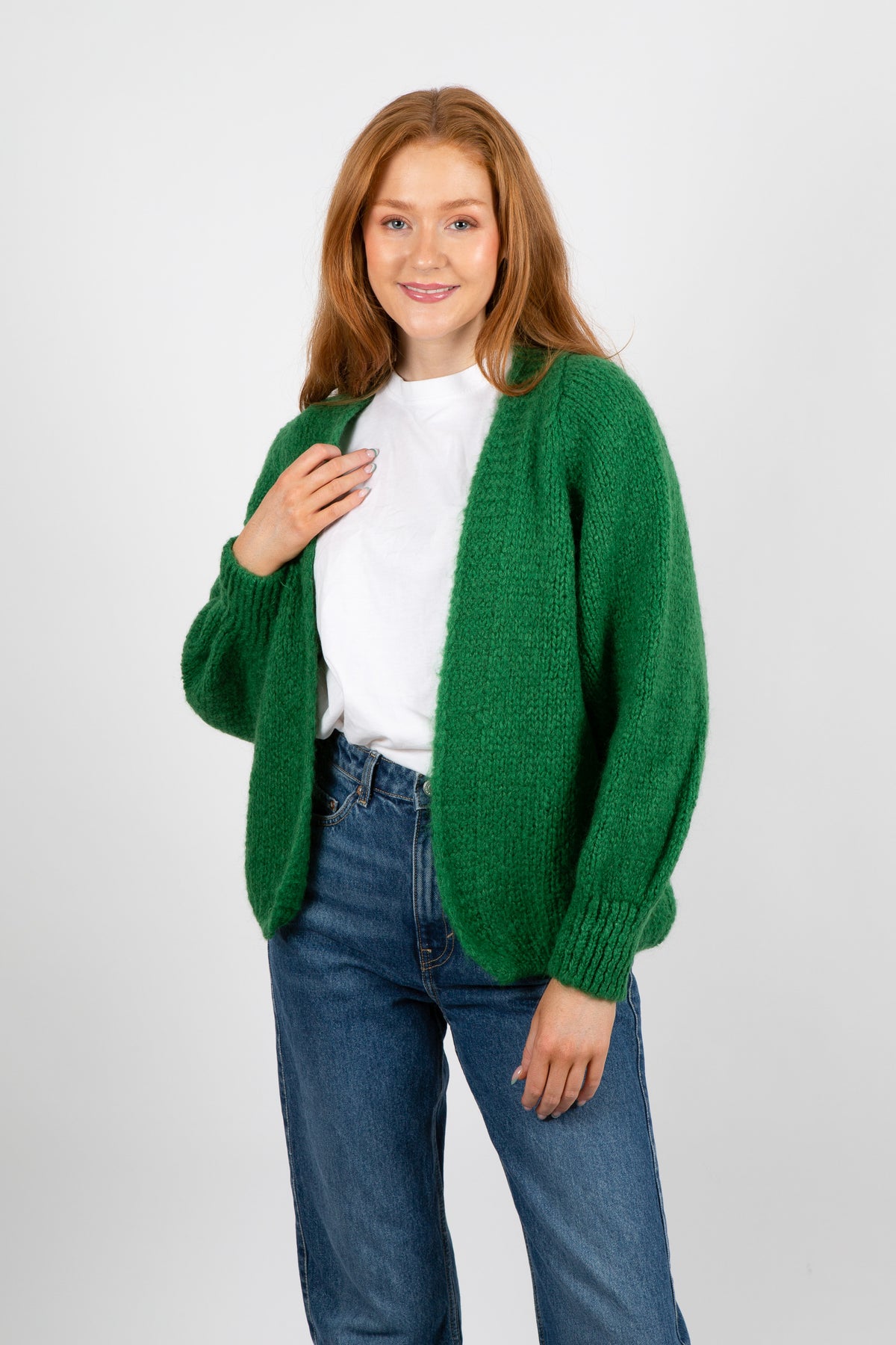 Noella Fora Knit Cardigan - Grön