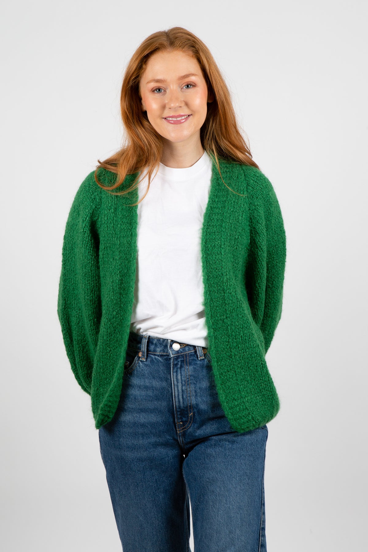 Noella Fora Knit Cardigan - Grön