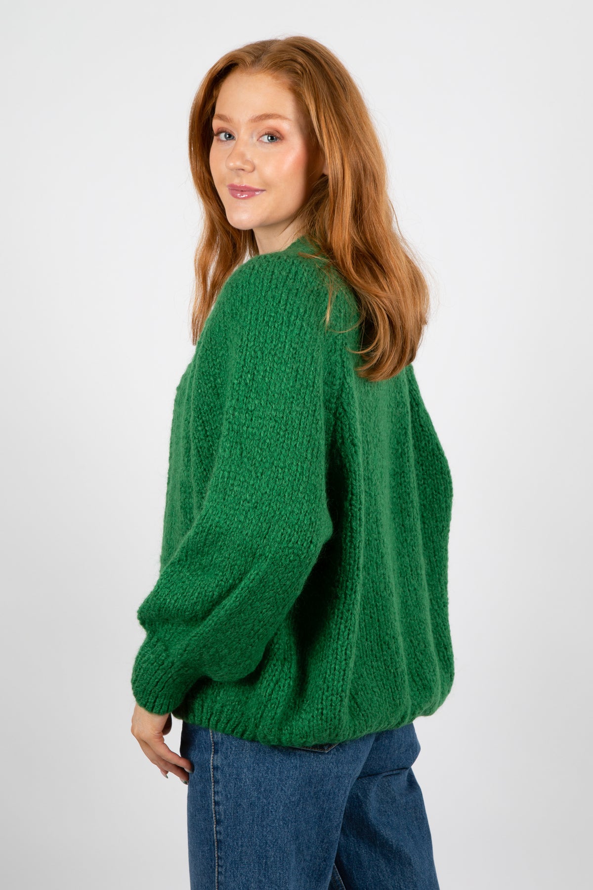 Noella Fora Knit Cardigan - Grön