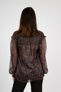 Filja Dark Blossom Blouse - Blue
