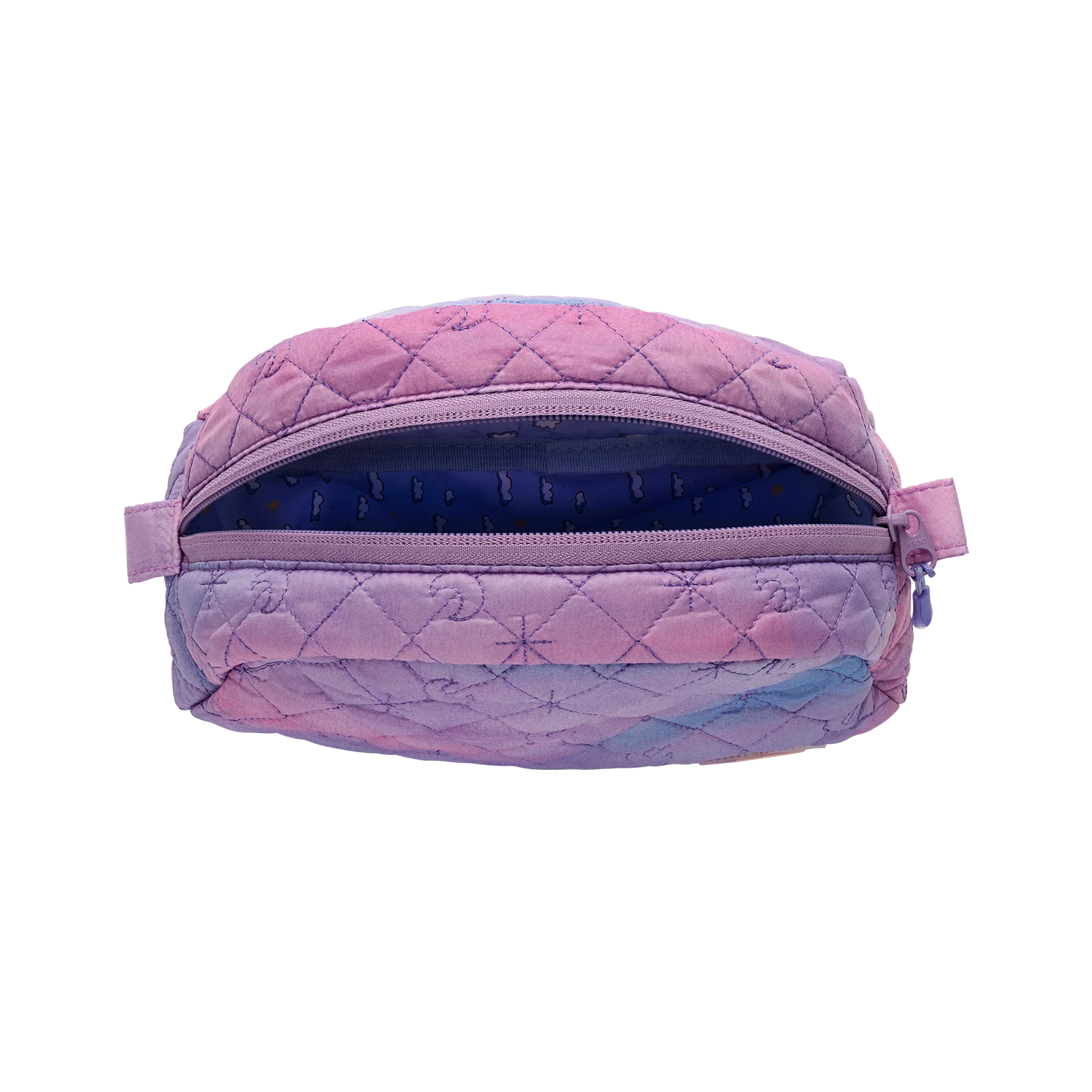 Makeup Bag Big - Moon And Stars Purple