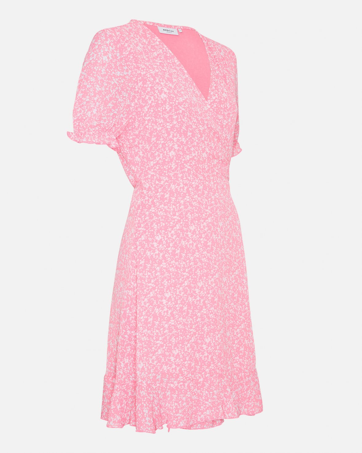 Elanina Rikklie Wrap Dress Aop - White Flowers