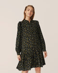 Bellaris Jalina Shirt Dress Aop - Black Flowers