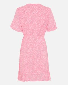 Elanina Rikklie Wrap Dress Aop - White Flowers
