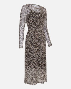 Firina Illenora Dress Aop - Cement Leo