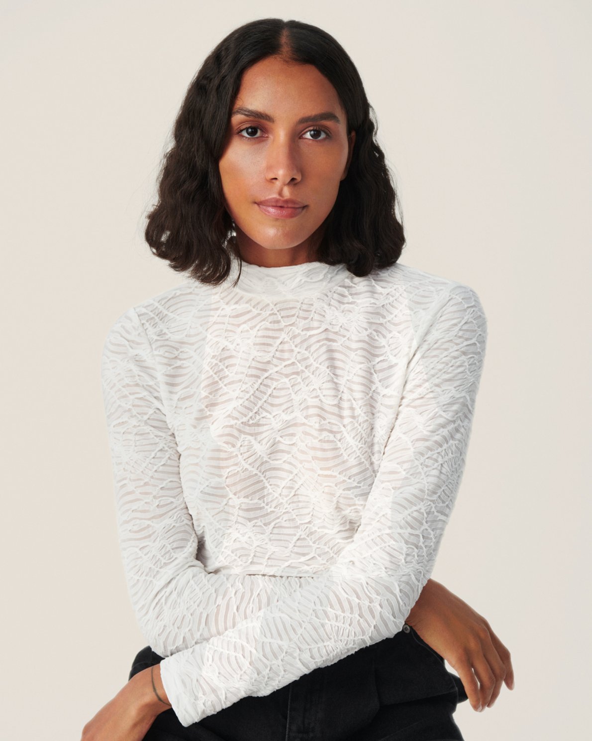 Maleka Top - Egret